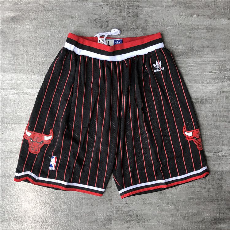 Men NBA Chicago Bulls Black Adidas Shorts 0416->brooklyn nets->NBA Jersey
